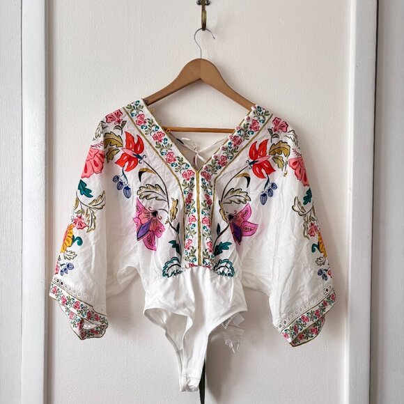 FARM Rio Off-White Insects Floral Bodysuit - Picture 10 of 11